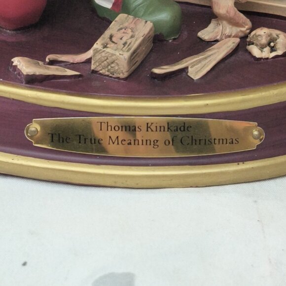 Bradford Ex Thomas Kinkade True Meaning of Christmas W/Lights Sound NO ADAPTER - Picture 14 of 16